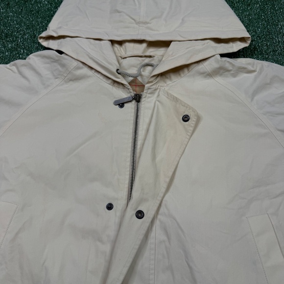 Vintage 90s Burberry Coat Jacket Men's Size XL Brown Hooded - Picture 9 of 13